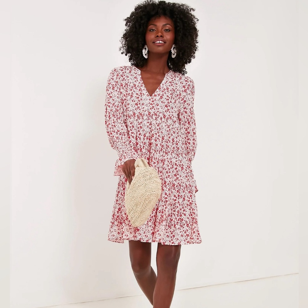 Pomander Place - Scarlet Ditsy Floral Kenzo Dress